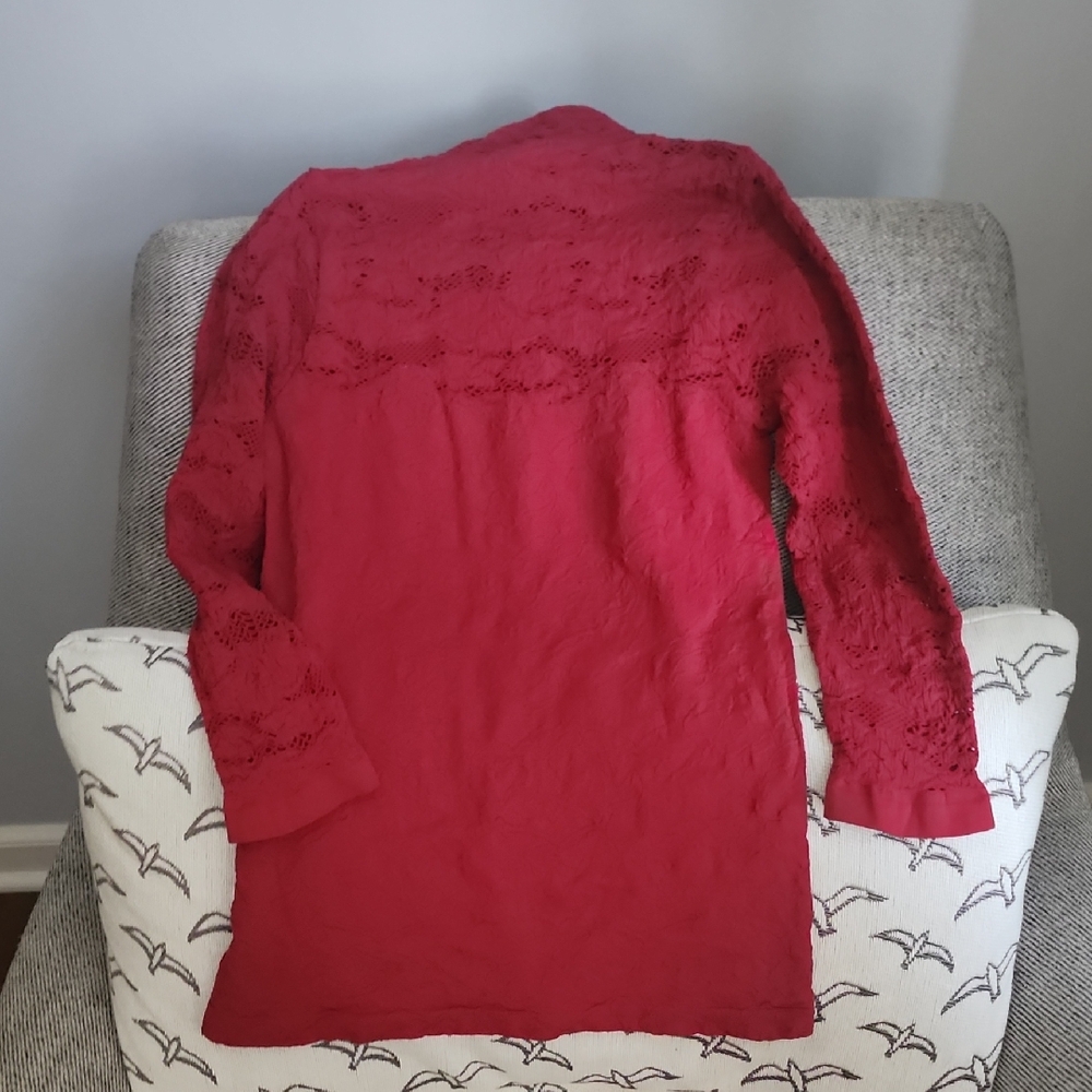 Bebe Red Lace Top